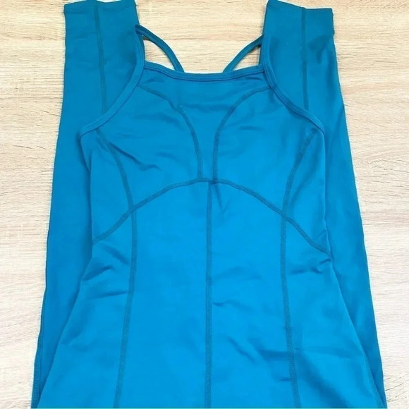 New Free People Movement Side to Side Performance Onesie Jumpsuit Blue XS - Picture 8 of 9